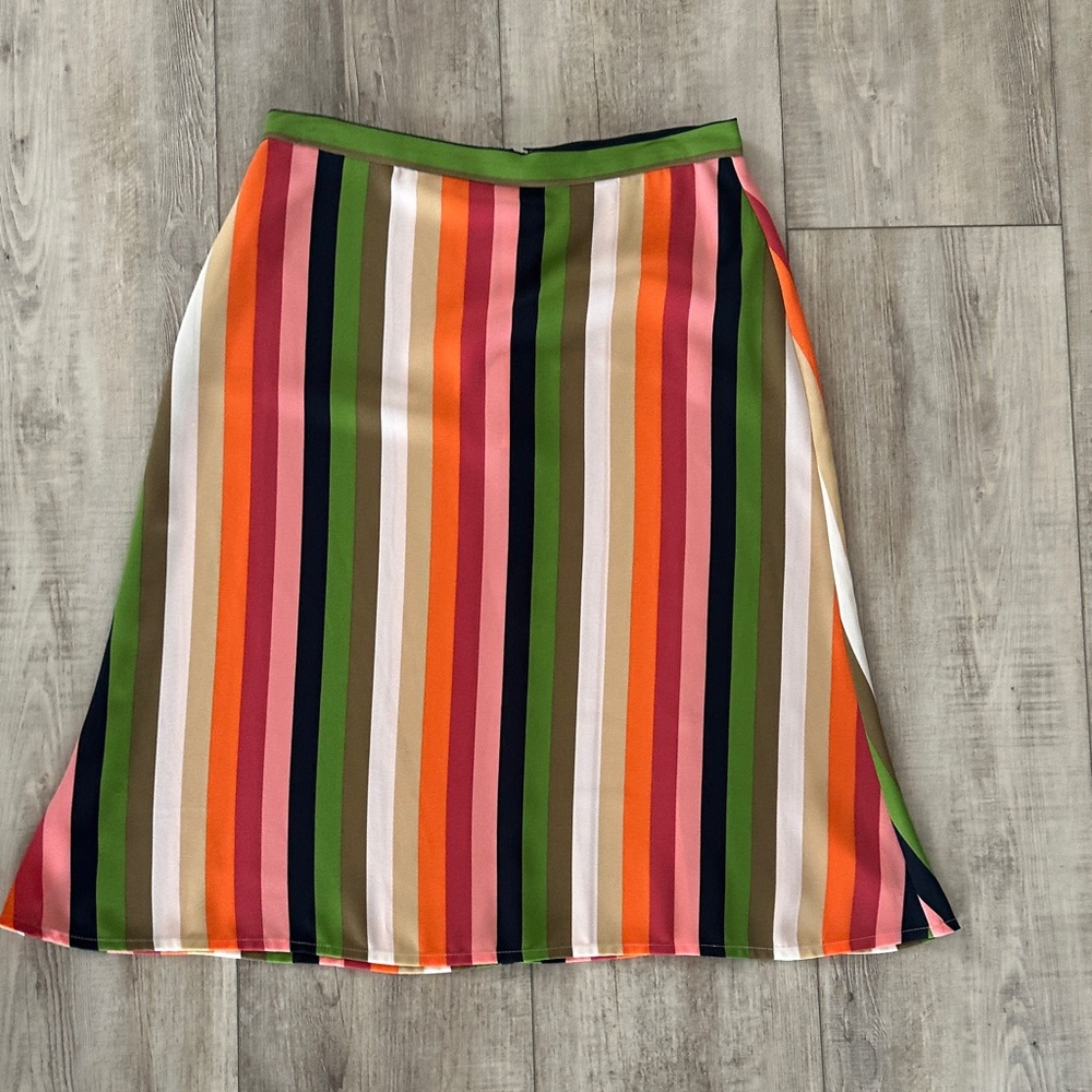 Gianni Bini Multicolor Striped A-Line Skirt